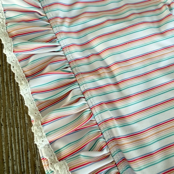 Striped Ruffle Swimsuit - Picture 4 of 5